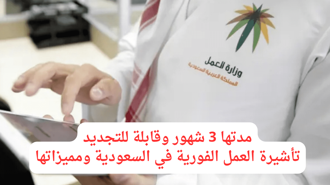 مميزات تأشيرة العمل زيارة العمل 3 شهور بالمملكة العربية السعودية 