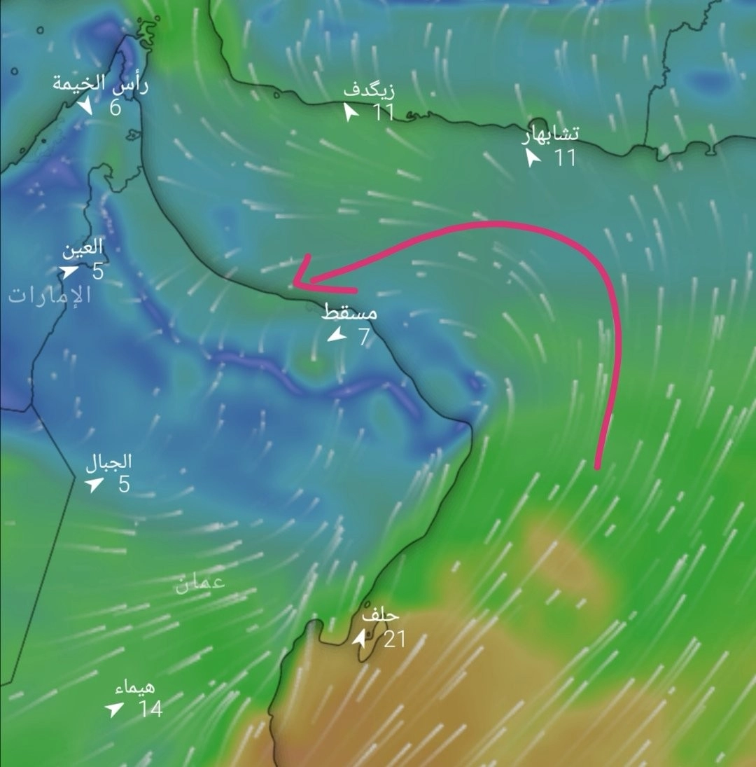 طقس اليوم في سلطنة عمان .. أمطار رعدية مرتقبة خلال الظهيرة