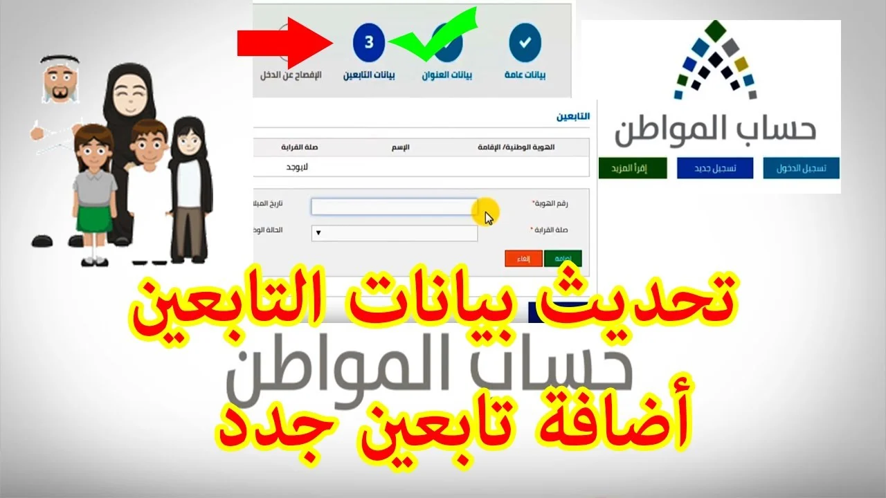 مع اقتراب إيداع دعم إبريل ما شروط إضافة تابع في حساب المواطن الجديد 1444 في السعودية؟ البرنامج  يُجيب