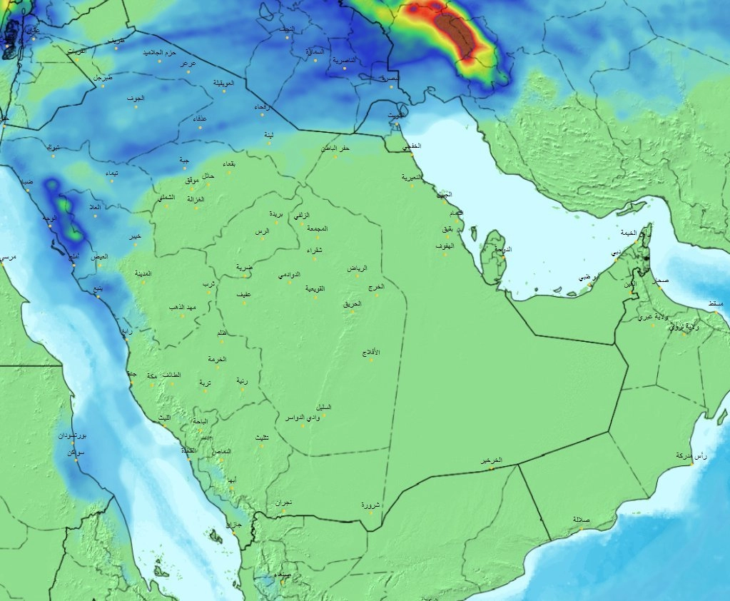 من اليوم وحتى الغد.. توقعات بأمطار غزيرة ورياح مغبرة على 11 منطقة في السعودية 